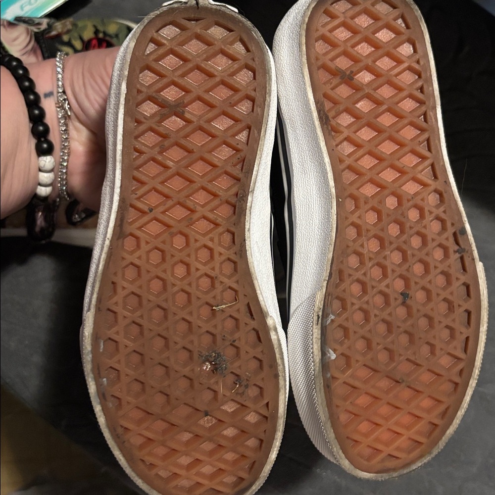 Vans Black and Silver Kids Sneakers - Picture 4 of 6